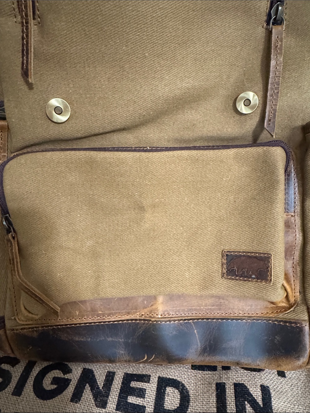 Bucket List Family Canvas Backpack with Buckle Straps, travel blanket - Picture 6 of 8